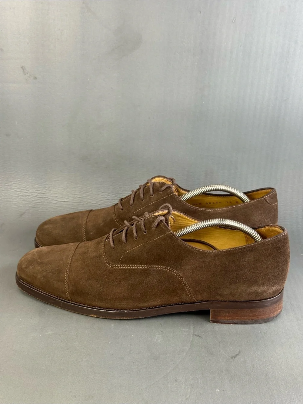 Polo Ralph Lauren brown suede Oxford cap-toe shoes men’s size 12